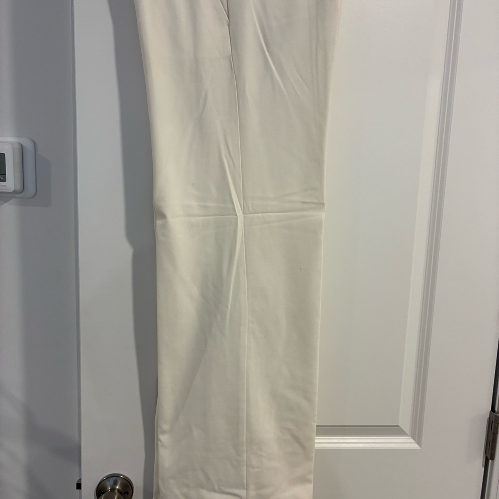 New York & Company Women's Cream Wide Leg Pants